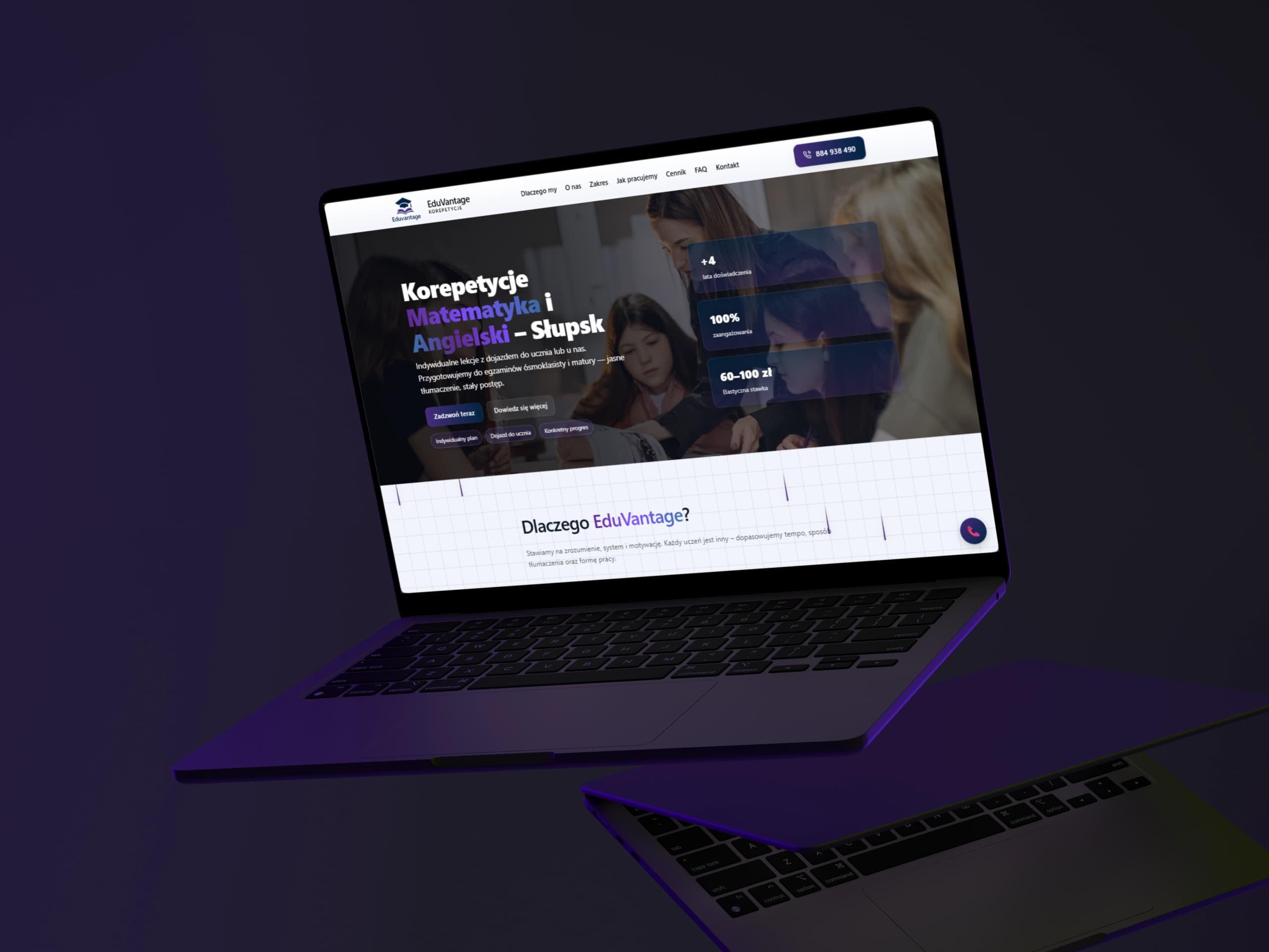 Zrzut ekranu platformy eduvantage.pl